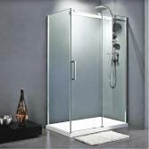 EasyClean Sliding Door Enclosure for Corner, 1200x800mm (Left Entrance)  